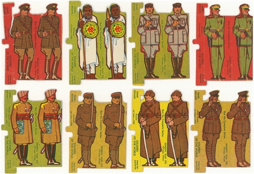 1935 R141 General Gum "Soldiers of the World" Partial Set (8/10) Plus Duplicates (5)